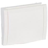 Лицевая панель - Galea Life - для розетки 2К+З - с защитными шторками + крышка - White | код 777022 |  Legrand